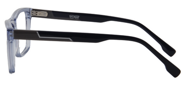 Safari Men Afro Motif Eyeglasses: Olumide - Transparent Navy Blue - SpecSMART Eye Clinic (Side View)